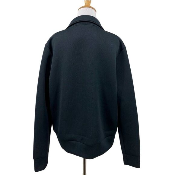 Under Armour Sweatshirt Womens M Black Polka Dot Scuba Knit 1/4 Zip Mock Neck - Picture 3 of 3